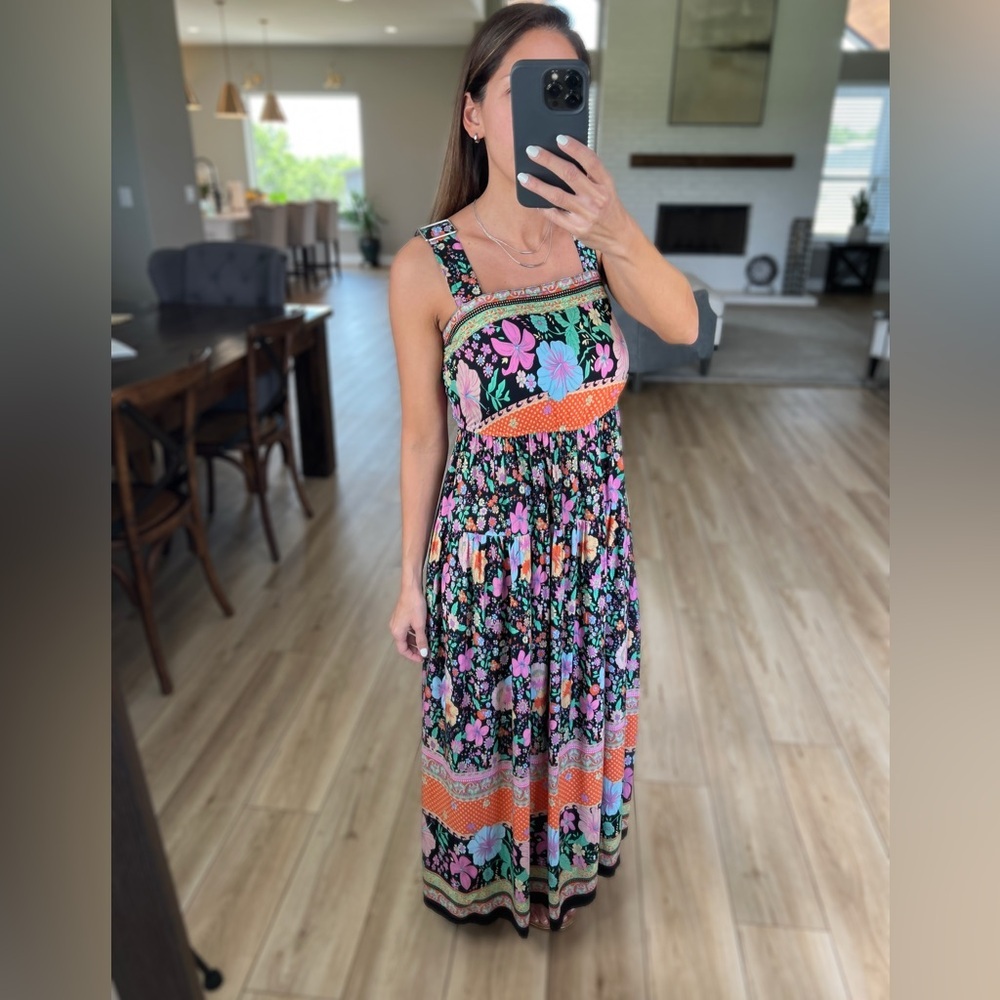 Black Floral Dress - Size Small - Picture 6 of 17